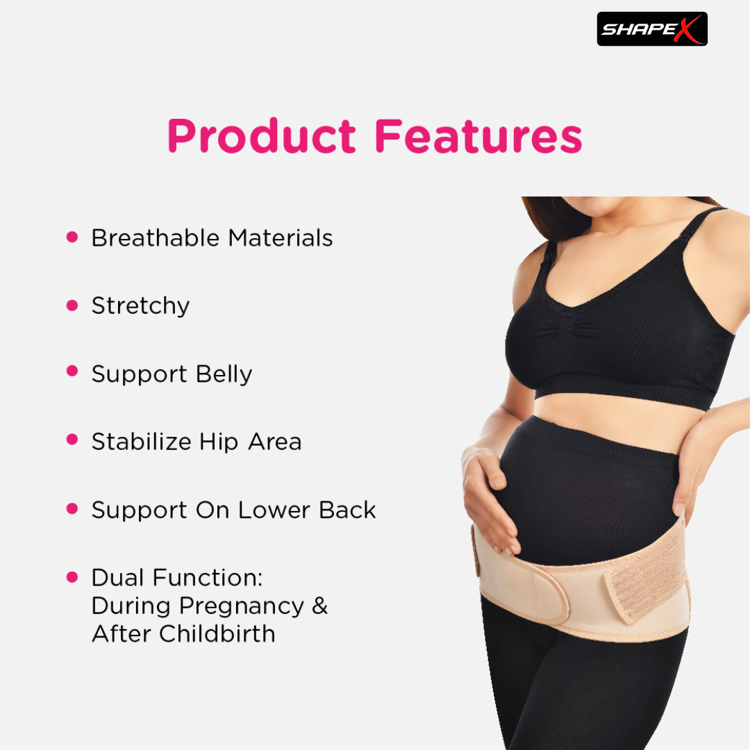 Adjustable Maternity Support Belt – 3-in-1 for Back Pain, Pelvic Pain (SPD/PGP), Bladder Pressure & Stretch Marks – Breathable Mesh, Fits All Trimesters