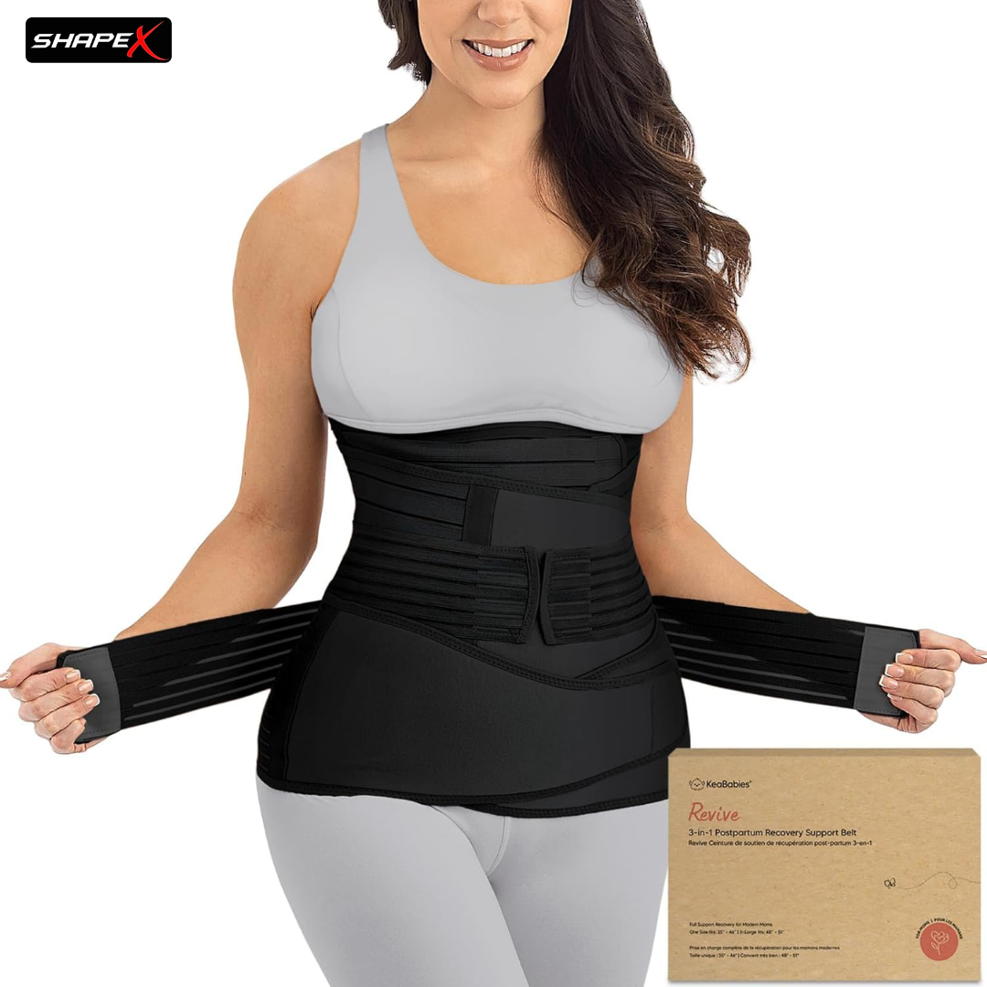 3-in-1 Postpartum Recovery Belt – Shrink Belly, Support Pelvis & Waist – Regain Pre-Pregnancy Body Faster