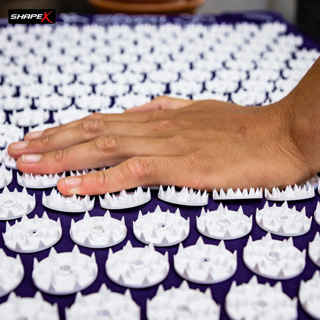 SHAPE X Acupressure Mat & Pillow Set – Relieve Back & Neck Pain, Reduce Stress, Improve Sleep – 10,692 Therapeutic Spikes