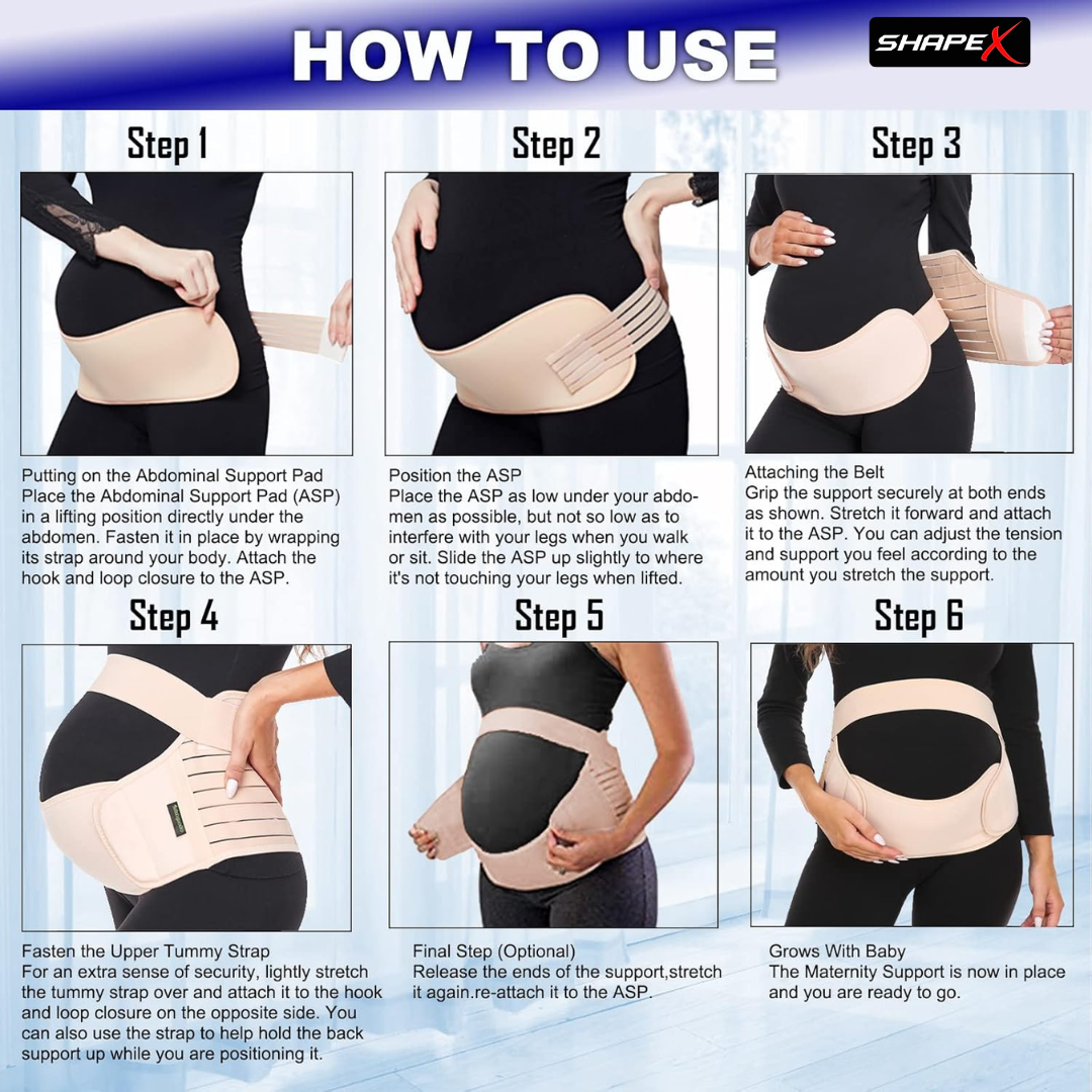 Adjustable Maternity Support Belt – 3-in-1 for Back Pain, Pelvic Pain (SPD/PGP), Bladder Pressure & Stretch Marks – Breathable Mesh, Fits All Trimesters