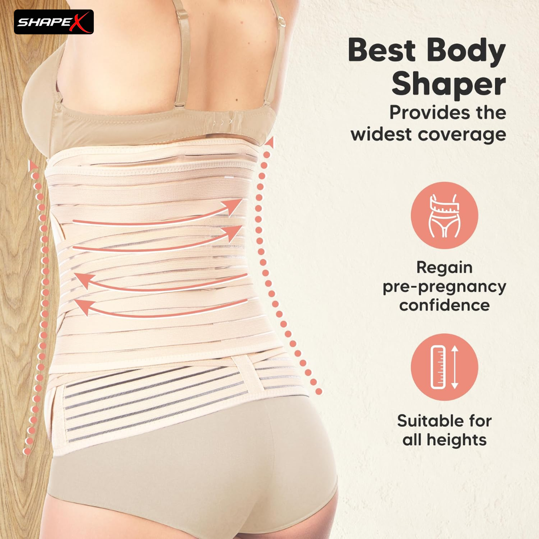 3-in-1 Postpartum Recovery Belt – Shrink Belly, Support Pelvis & Waist – Regain Pre-Pregnancy Body Faster
