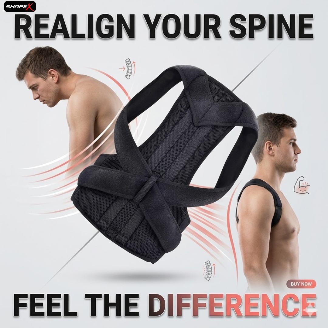 SHAPE X Posture Corrector – Relieve Back & Neck Pain, Align Spine, Improve Posture in 3 Weeks