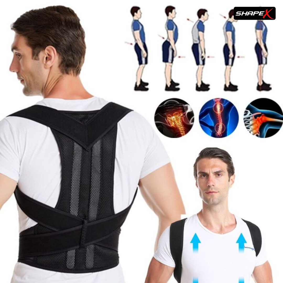 SHAPE X Posture Corrector – Relieve Back & Neck Pain, Align Spine, Improve Posture in 3 Weeks