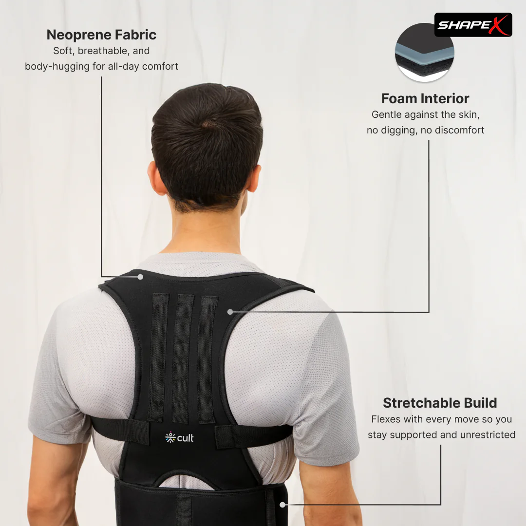 SHAPE X Posture Corrector – Relieve Back & Neck Pain, Align Spine, Improve Posture in 3 Weeks