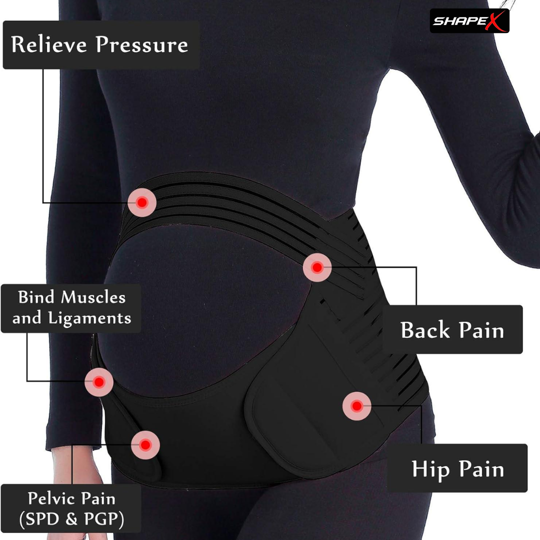Adjustable Maternity Support Belt – 3-in-1 for Back Pain, Pelvic Pain (SPD/PGP), Bladder Pressure & Stretch Marks – Breathable Mesh, Fits All Trimesters