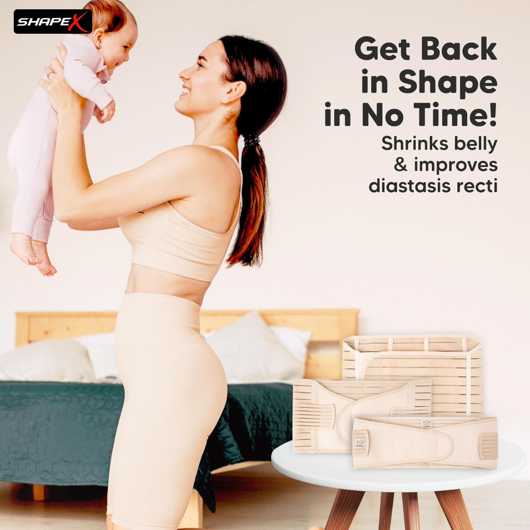 3-in-1 Postpartum Recovery Belt – Shrink Belly, Support Pelvis & Waist – Regain Pre-Pregnancy Body Faster