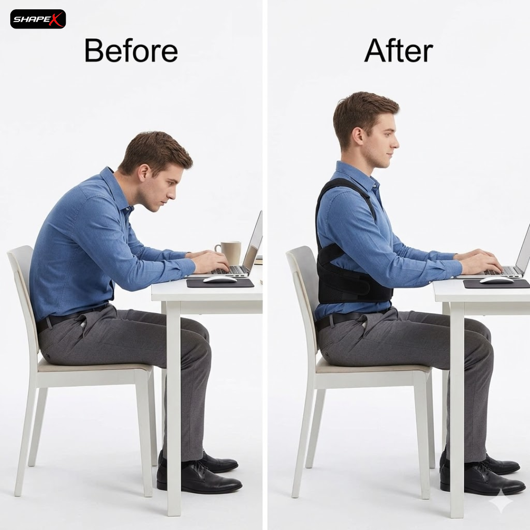 SHAPE X Posture Corrector – Relieve Back & Neck Pain, Align Spine, Improve Posture in 3 Weeks