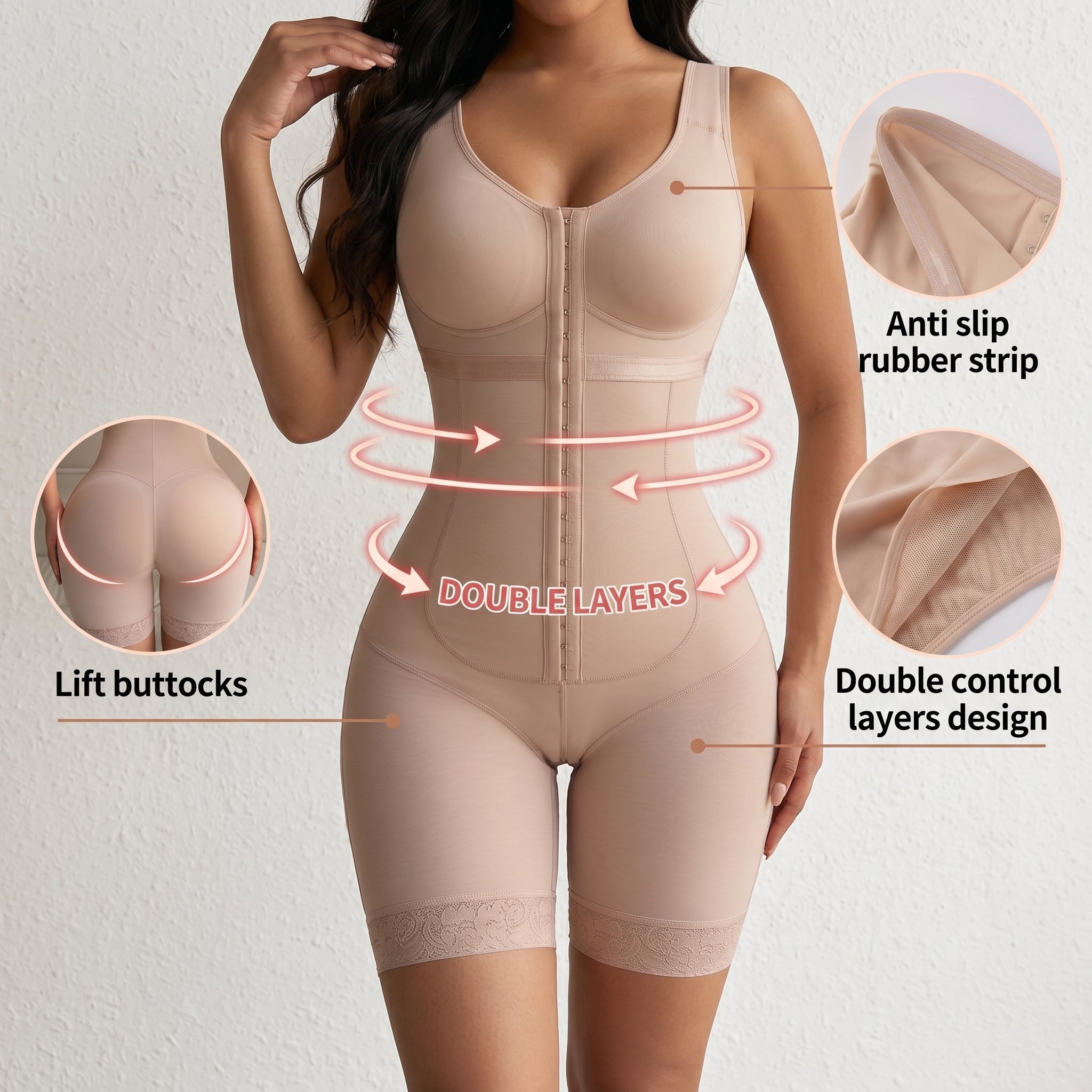SHAPE X Full Body Shaper – 360° Tummy Control, Butt Lift & Thigh Slimmer – Sculpt, Smooth & Support – Breathable, Anti-Slip, Double Layer Compression – Instant Silhouette Transformation – For Posture Support & All-Day Confidence